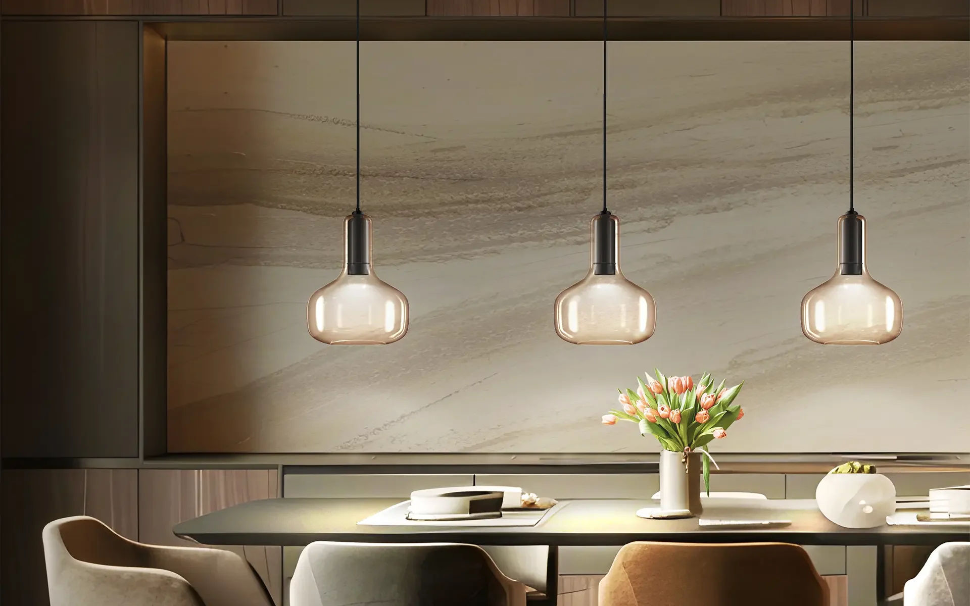 Booh glaslamp pendel van Bruck luxeverlichting