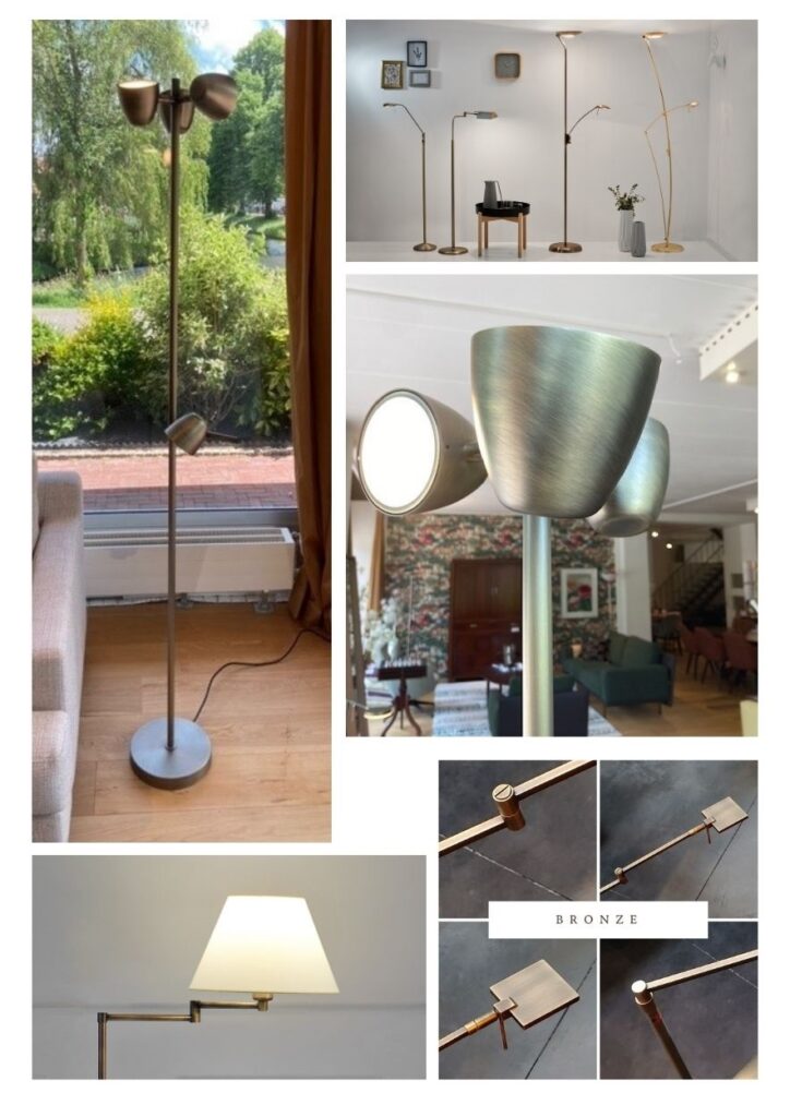 bronzen voetlamp van Pujol Iluminacion