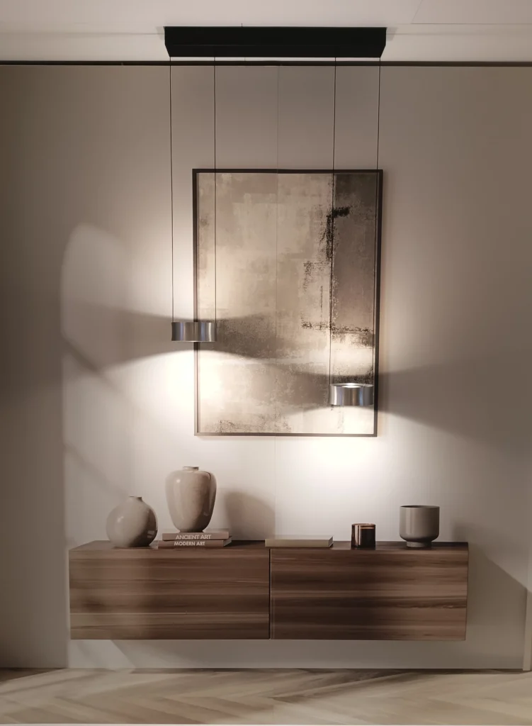 luxueuze hanglamp van Bankamp made in germany designlamp en regelbaar techniek