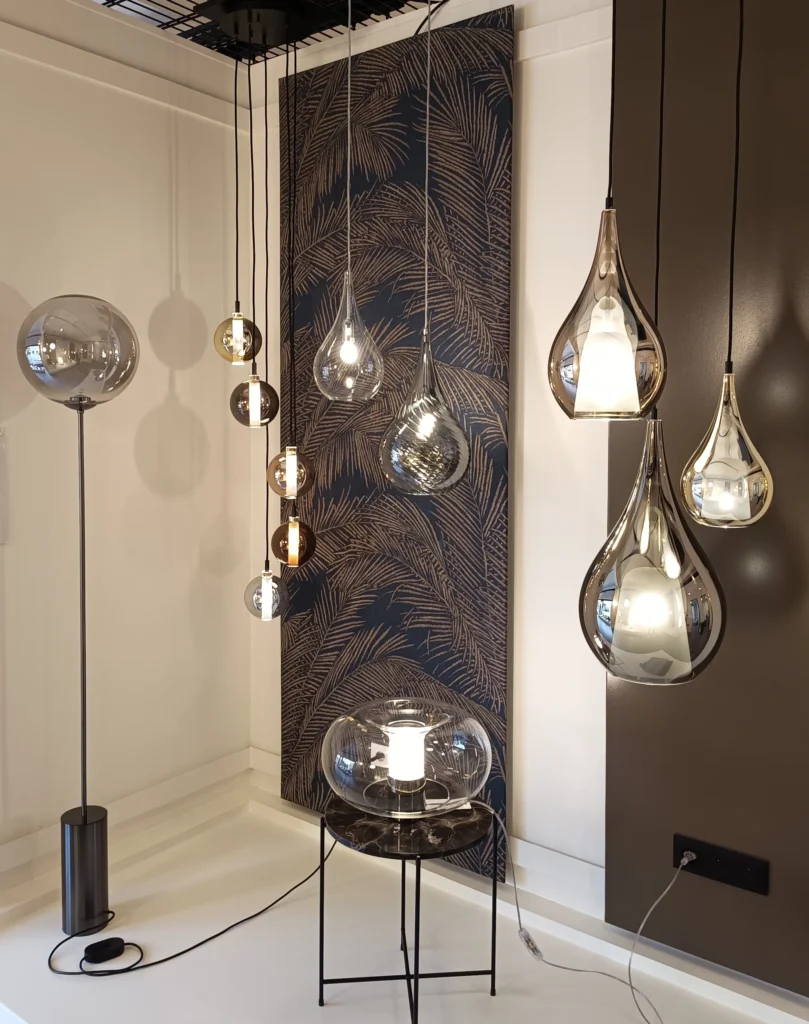 decoratieve glaslampen van Canini & Tucci aardekleuren